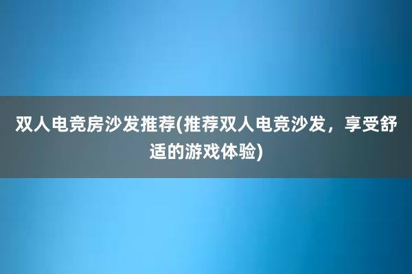 双人电竞房沙发推荐(推荐双人电竞沙发，享受舒适的游戏体验)