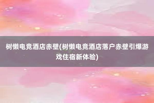 树懒电竞酒店赤壁(树懒电竞酒店落户赤壁引爆游戏住宿新体验)