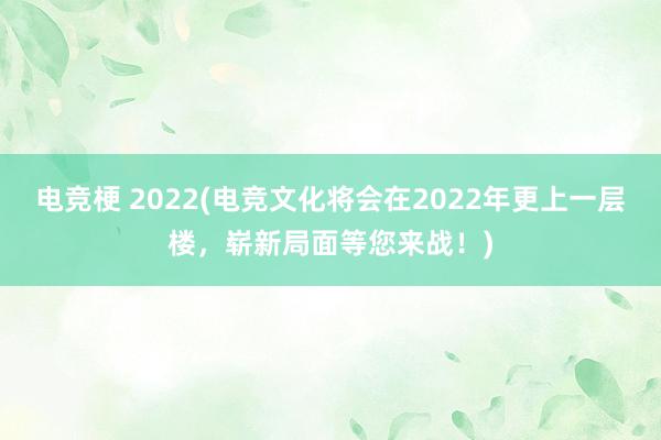 电竞梗 2022(电竞文化将会在2022年更上一层楼，崭新局面等您来战！)