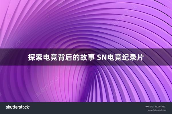 探索电竞背后的故事 SN电竞纪录片