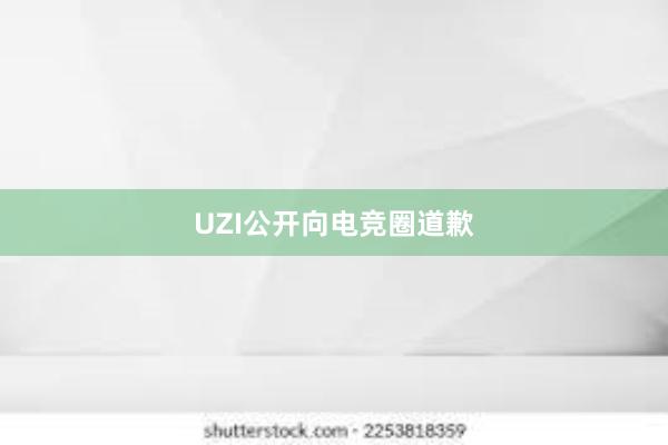 UZI公开向电竞圈道歉