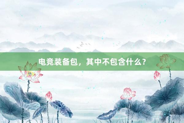 电竞装备包，其中不包含什么？