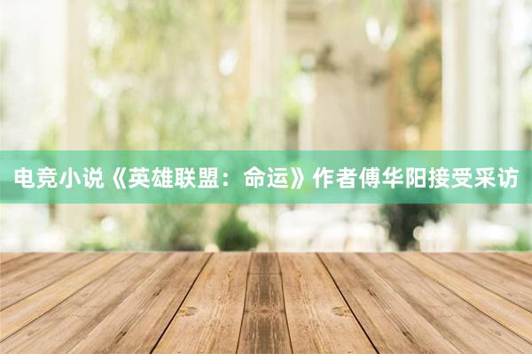 电竞小说《英雄联盟：命运》作者傅华阳接受采访